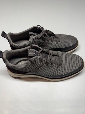 Cole Haan Men's Charcoal Gray Knit Lace-Up Sneakers